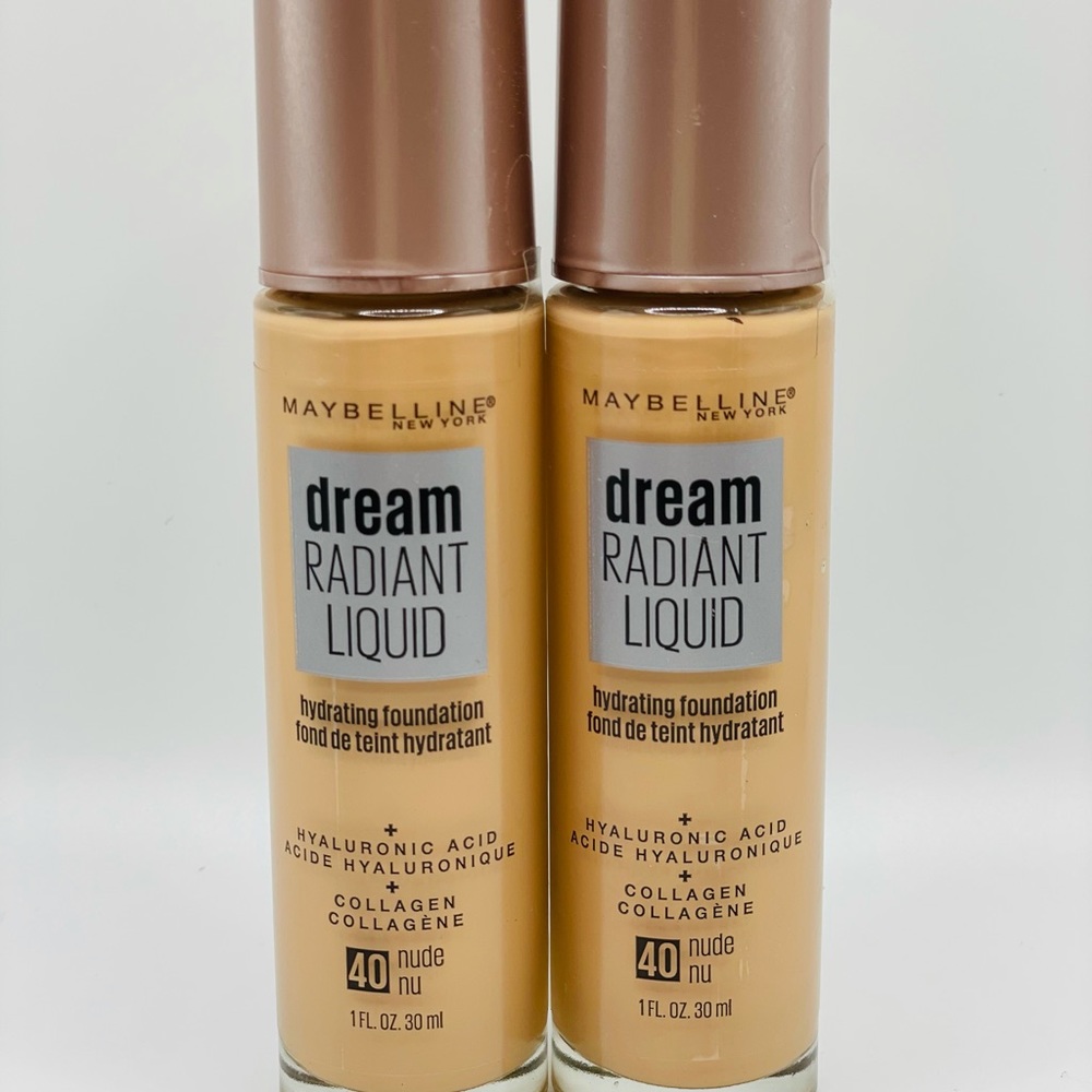 2 Maybelline Dream Radiant Liquid Hydrating Foundation #40 NUDE